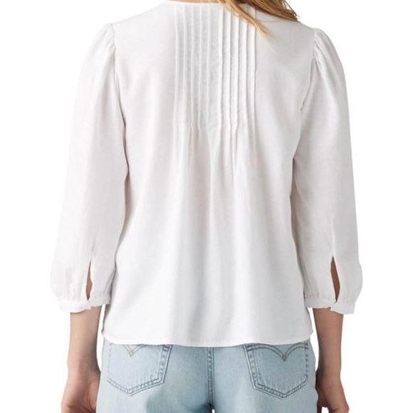 Linen Blend Blouse - White Levi's® US - Picture 2 of 10